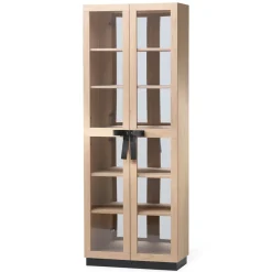 A2 Vitrina The Bow, Roble aceitado blanco Beige