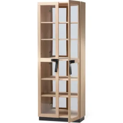 A2 Vitrina The Bow, Roble aceitado blanco Beige