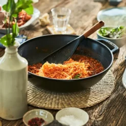STAUB Wok con tapa de cristal Ø30 cm 4,4 L, Negro Hot
