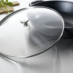 STAUB Woks<Wok con tapa de cristal Ø30 cm 4,4 L, Gris