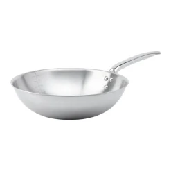 De Buyer Woks<Wok de acero inoxidable Alchimy, Ø32 cm Plateado