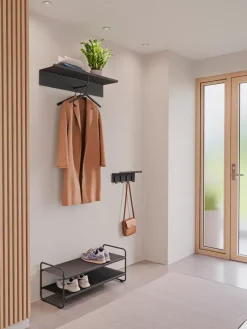 Zone Denmark Baldas Y Estantes Zapateros|Baldas Y Estantes Zapateros<Zapatero A-shoe rack 33x80 cm, Black Negro
